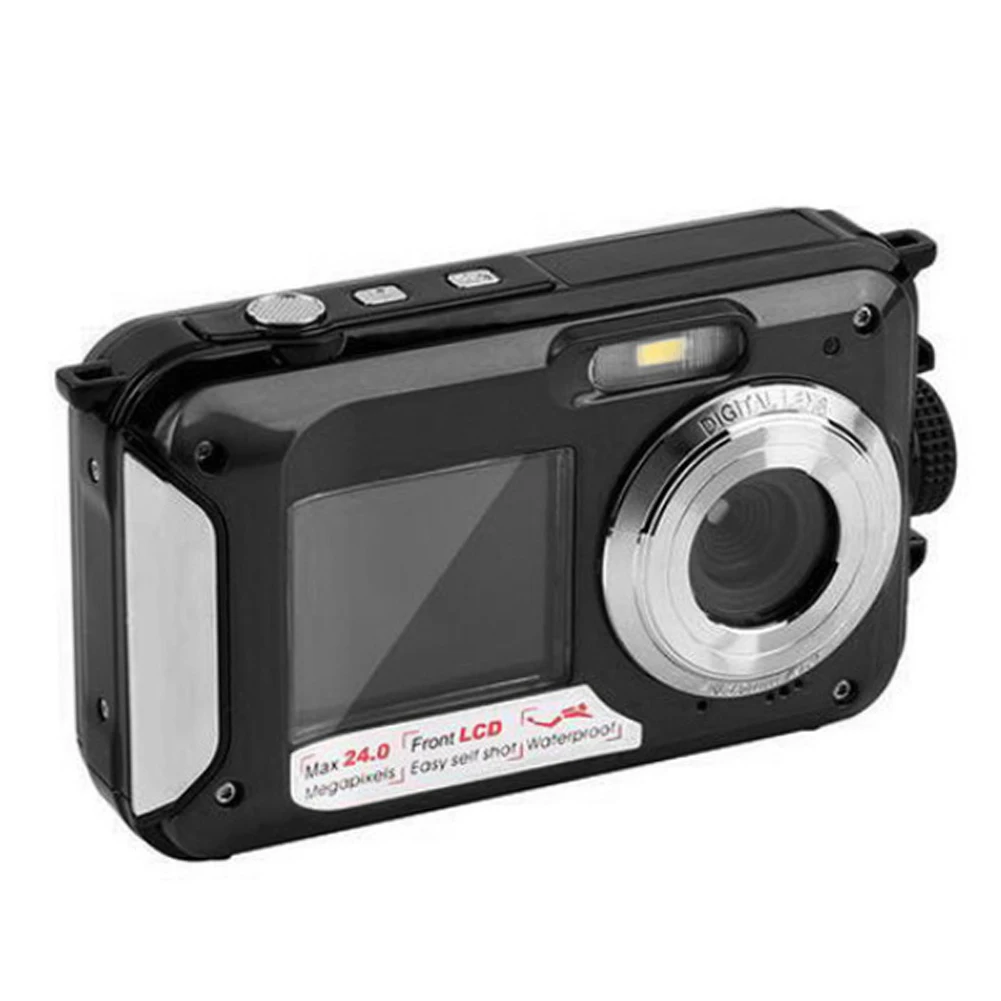 

1080P Outdoor Photography Video Recorder Waterproof Portable Full HD Selfie Underwater Double Screen Lightweight Digital Camera