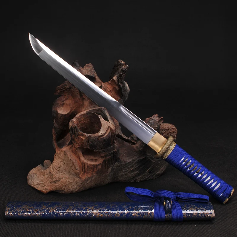 

TANTO SWORDS Short Japanese Samurai Sword Fully Handmade 9260 Spring steel Full tang blade Functional Real Katana