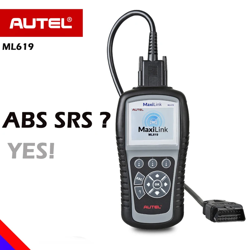 AUTEL ML619 OBD Scanner Automotivo ABS SRS Car Diagnostic Code Reader Airbag Scanner AL619 OBD 2 obd2 scanner OBD II EOBD AUTO цена AUTEL ML619 OBD Scanner Automotivo ABS SRS Car Diagnostic Code Reader Airbag Scanner AL619 OBD 2 obd2 scanner OBD II EOBD AUTO цены онлайн