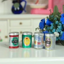 G06-X713 children baby gift Toy 1:12 Dollhouse mini Furniture Miniature rement wine beer 4pcs/lot