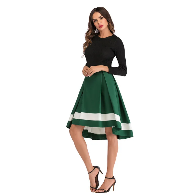 Spring Summber Women Irregular Pleated Skirt Female Zipper Ruched Patchwork High Waist Asymmetrical Midi Skirts | Женская одежда