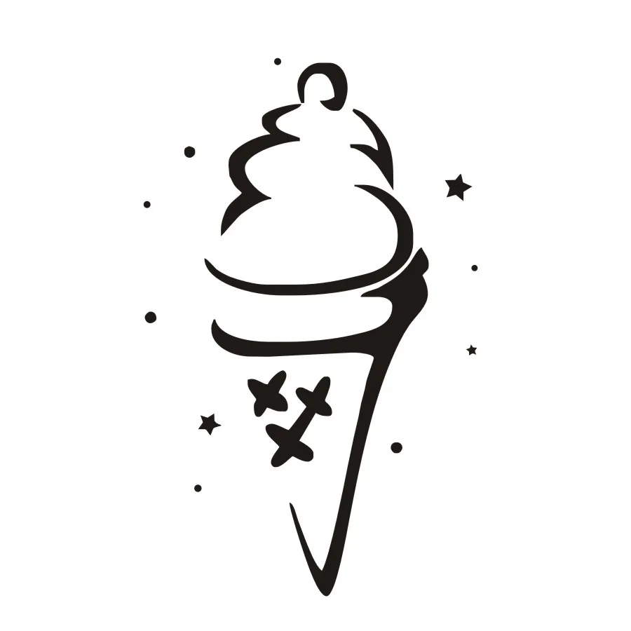 Patisserie настенные декоративные наклейки Diy белый конус для мороженого домашний