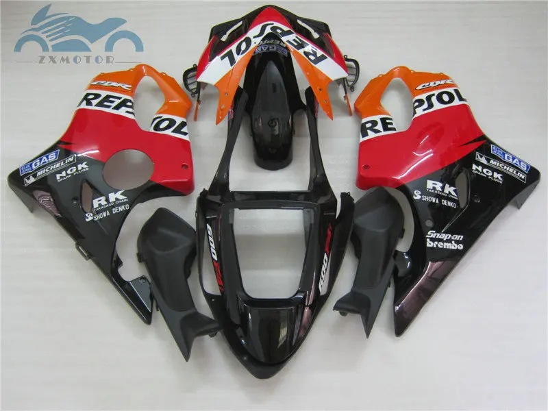Customize 100% Injection for CBR600 F4i road fairings 01 02 03 CBR600F4i 2001 2002 2003 CBR 600 F4i red repsol fairing kits ZOBF