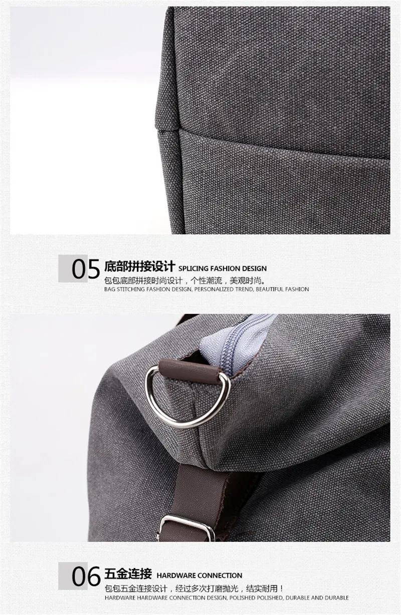Women Canvas Handbags High Quality Female Single Shoulder Bags Crossbody Bag Vintage Solid Multi-pocket Lady Totes Bolsas SS7376 (7)