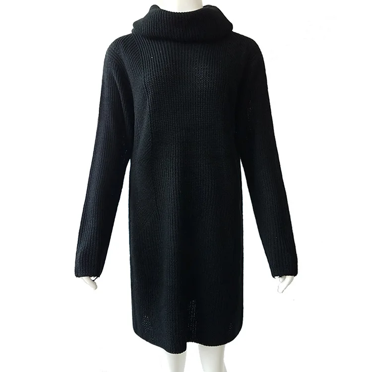 5XL женский свитер большого размера, зимний Свободный вязаный пуловер с высоким воротом, винный красный длинный свитер, пальто с длинным рукавом, женские джемперы