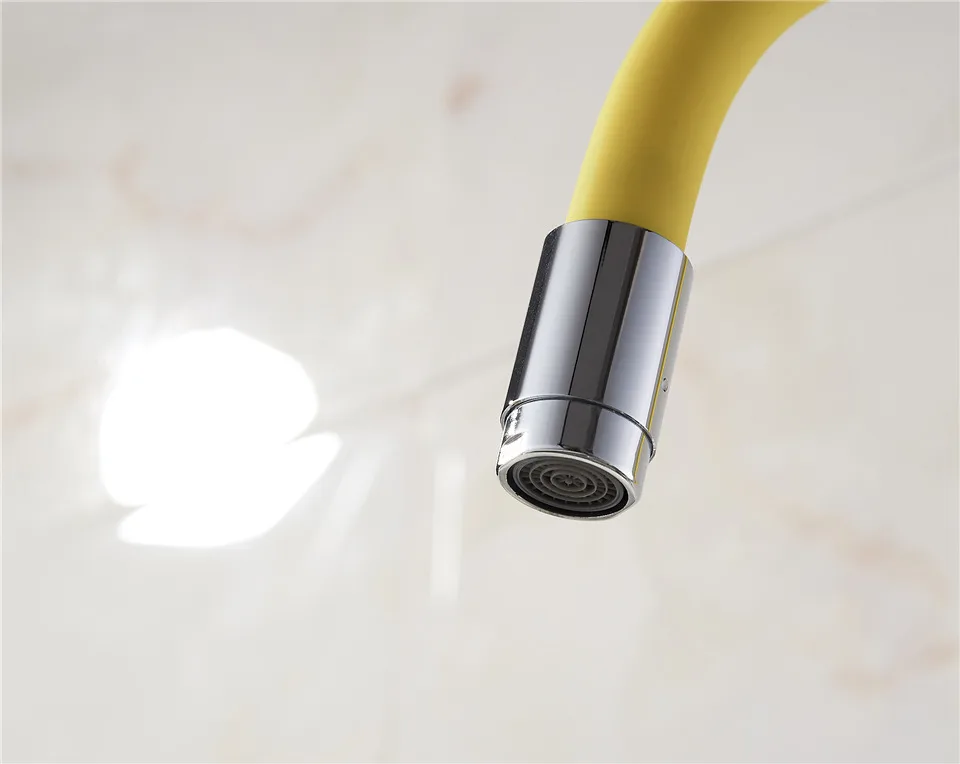 LEDEME Kitchen Faucet Pull Out Deck Mounted Single Handle Faucet Chrome Finish Cold Hot Water Mixer Kitchen Faucet L4898-4 black kitchen tap