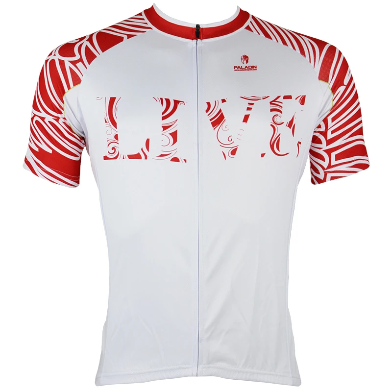 

Free shipping LIVE Pattern Red top Sleeve Cycling Apparel for Men Breathable Size S To 6XL