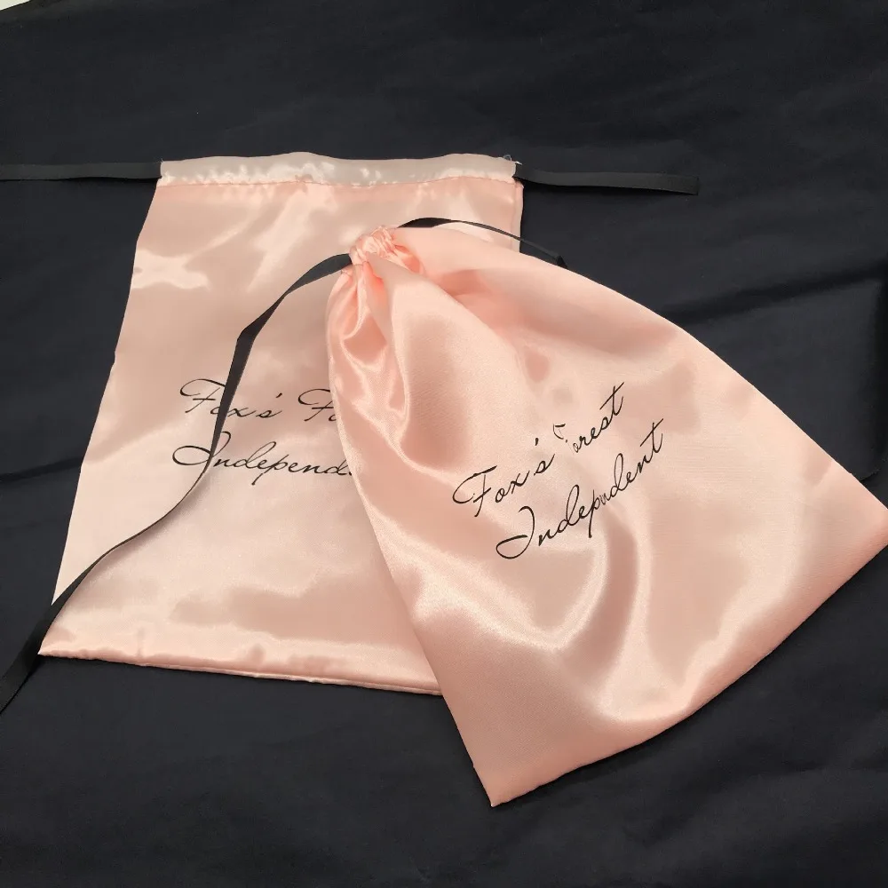 

Custom promotional backpack satin drawstring bag