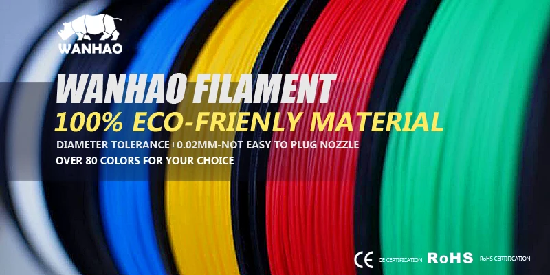 WANHAO PLA и ABS размер 1,75 мм и 3 мм для FDM 3d цвет печати нити