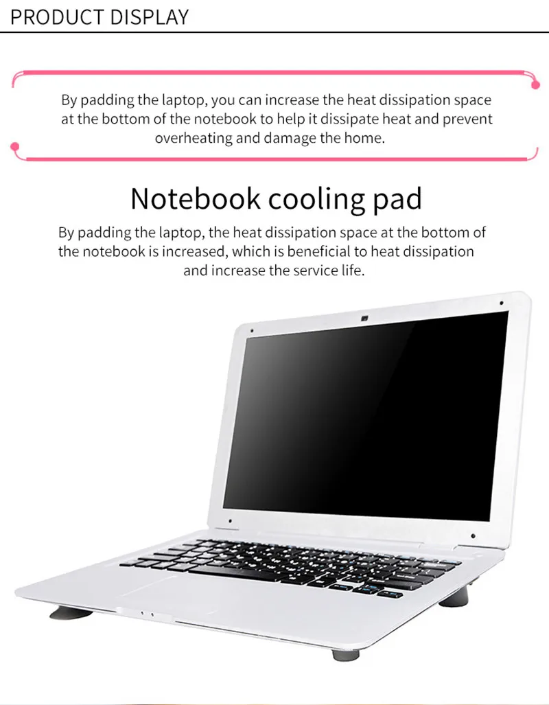 Охлаждающая подставка для ноутбука, Противоскользящие прокладки для ноутбука, термоусадочный коврик для ног, портативный охлаждающий держатель для Macbook Air Pro, аксессуары для ноутбуков