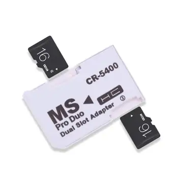 

HOT New Dual Slot TF to MS Micro SD Reader Memory Stick Adapter Produo Converter for PSP