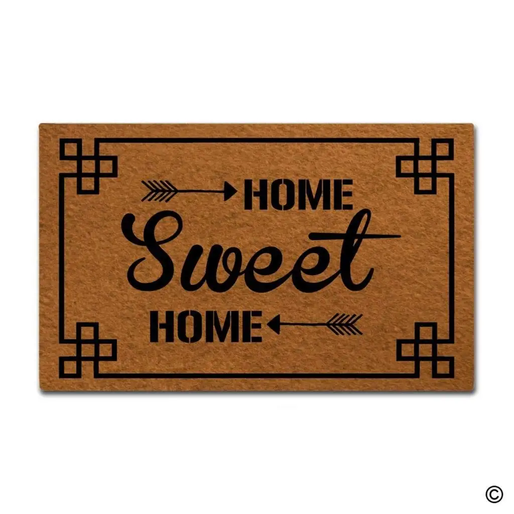 

Doormat Entrance Floor Mat Sweet Home Funny Door Mat Indoor Outdoor Decorative Doormat Non-woven Fabric Top 23.6"x15.7"