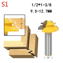 1 UNID Pequeño Router Bit Lateral De Bloqueo Anti-contragolpe 45 grados 1/2 inch Stock 1/4 inch Mango Tenon Cutter Herramientas para Trabajar La Madera