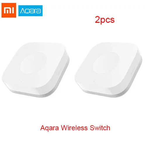 Xiaomi Aqara, дверной концентратор, датчик движения, Aqara шлюз, настенный беспроводной переключатель, датчик температуры и влажности, домашний комплект - Цвет: 2xAqara switch