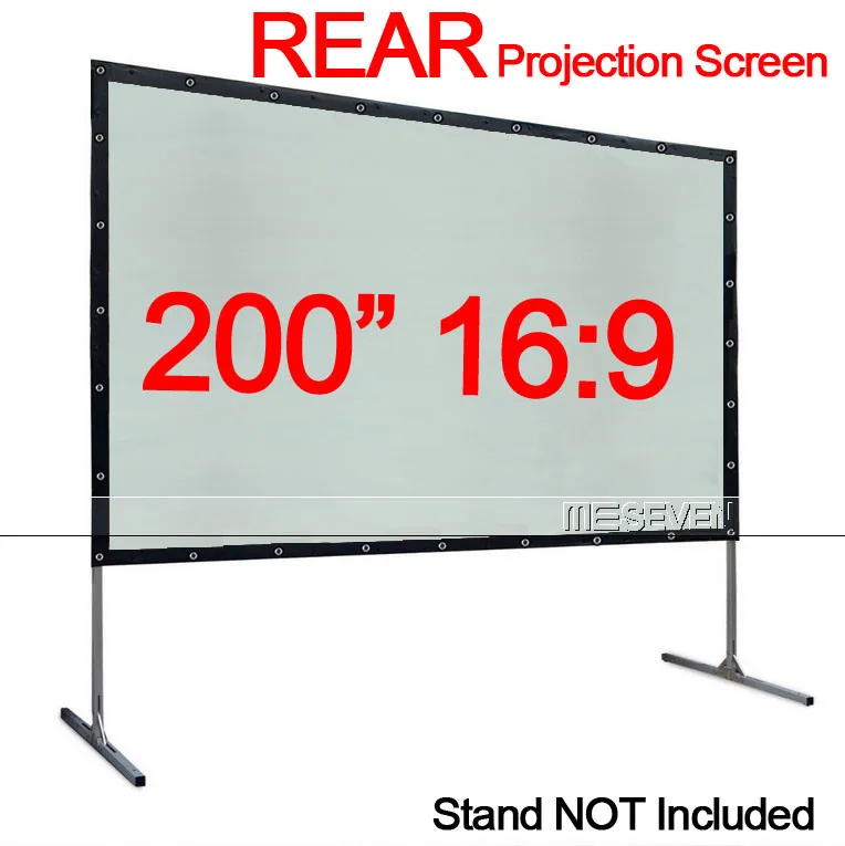 200 дюйм(ов) 16:9 быстрая раза пвх Материал сзади за проецирования Экран фильм Шторы с петельками для HD-проектора открытый фильмы
