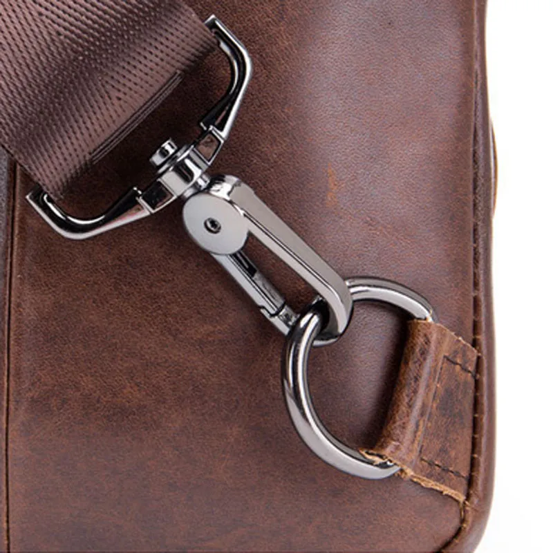 de Couro genuíno Mochila de Viagem de