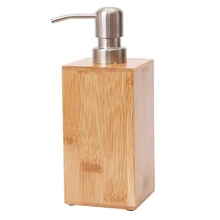 Высокое качество, изысканная деревянная жидкость для мытья рук, нержавеющая сталь, бутылка для душа, для кухни, отеля, диспенсер для мыла LFB266