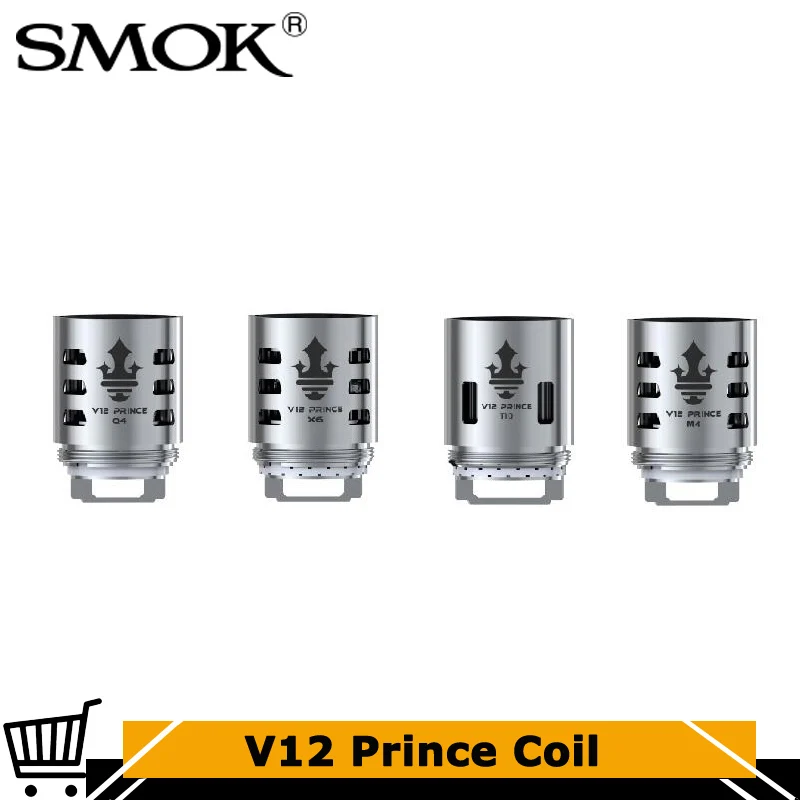 

3PCS/lot SMOK TFV12 Prince Coil V12 Prince-Q4 Prince-X6 Prince-T10 Prince-M4 Prince Q4 X6 T10 M4 Core Fit TFV12 Prince Tank Vape