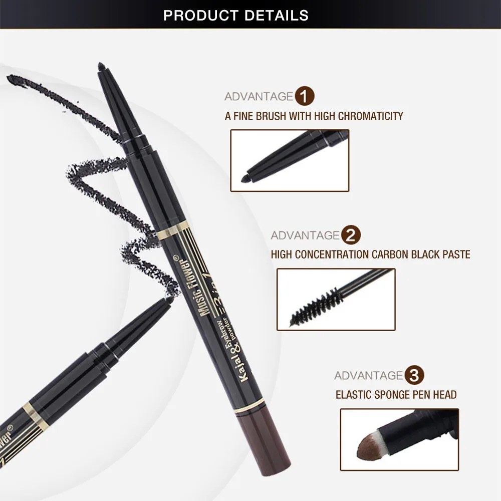 2 в 1 Eye Brow Dye Cream Pencil водостойкая коричневая краска Henna beauty набор для бровей портативный и легкий три в одном LD