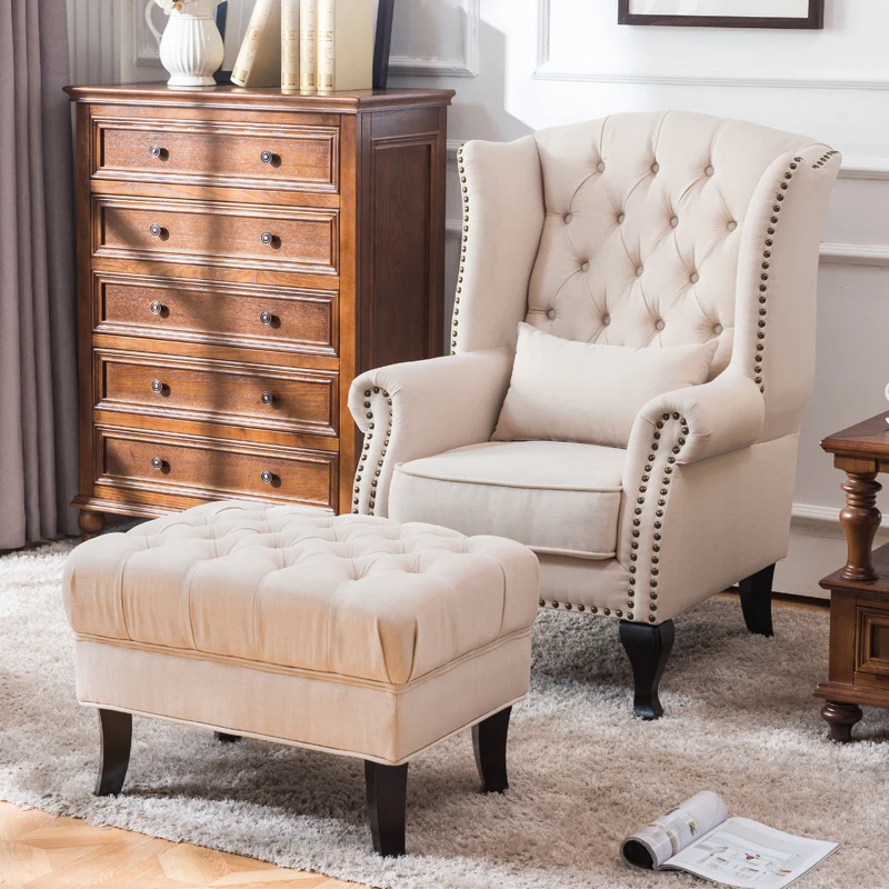 U-BEST New classical European American leather sofa chair furniture/ vintage antique finish living U-BEST New classical European American leather sofa chair furniture/ vintage antique finish living