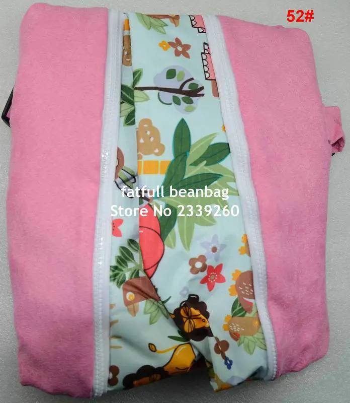 COVER ONLY, NO FILLINGS-Comfortble Pink Infant Bean Bag Soft Sleeping Bag Portable Seat Without beans