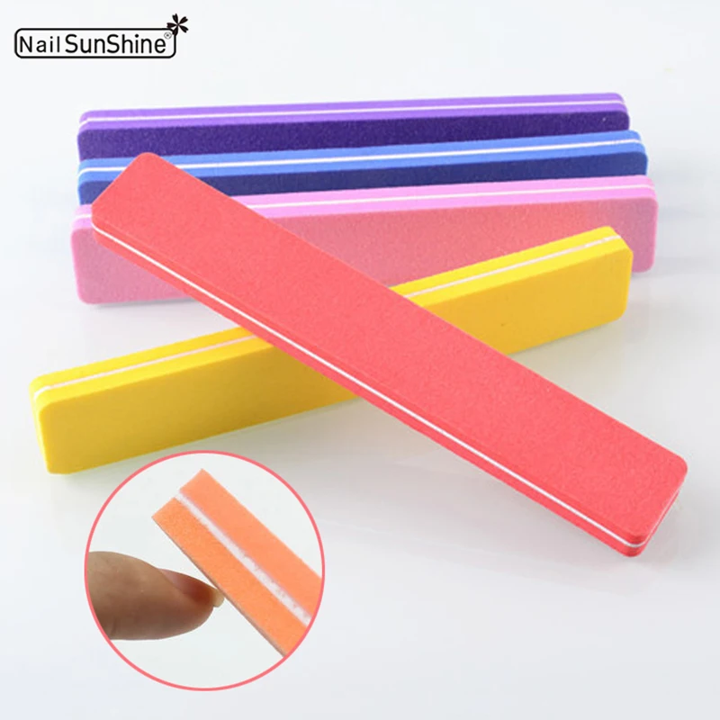 

30pcs Wholesale Washable Nail File 100/180 Grit Slim Sanding Set Diamond Nail Buffers Polish Gel Tools Manicure Nail Art Tool