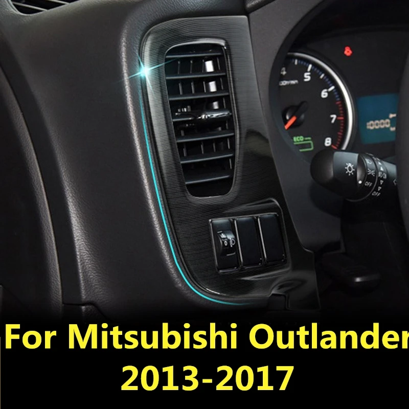 Для Mitsubishi Outlander 2013-2017 ABS Хромированная навигационная коробка рамка кнопка