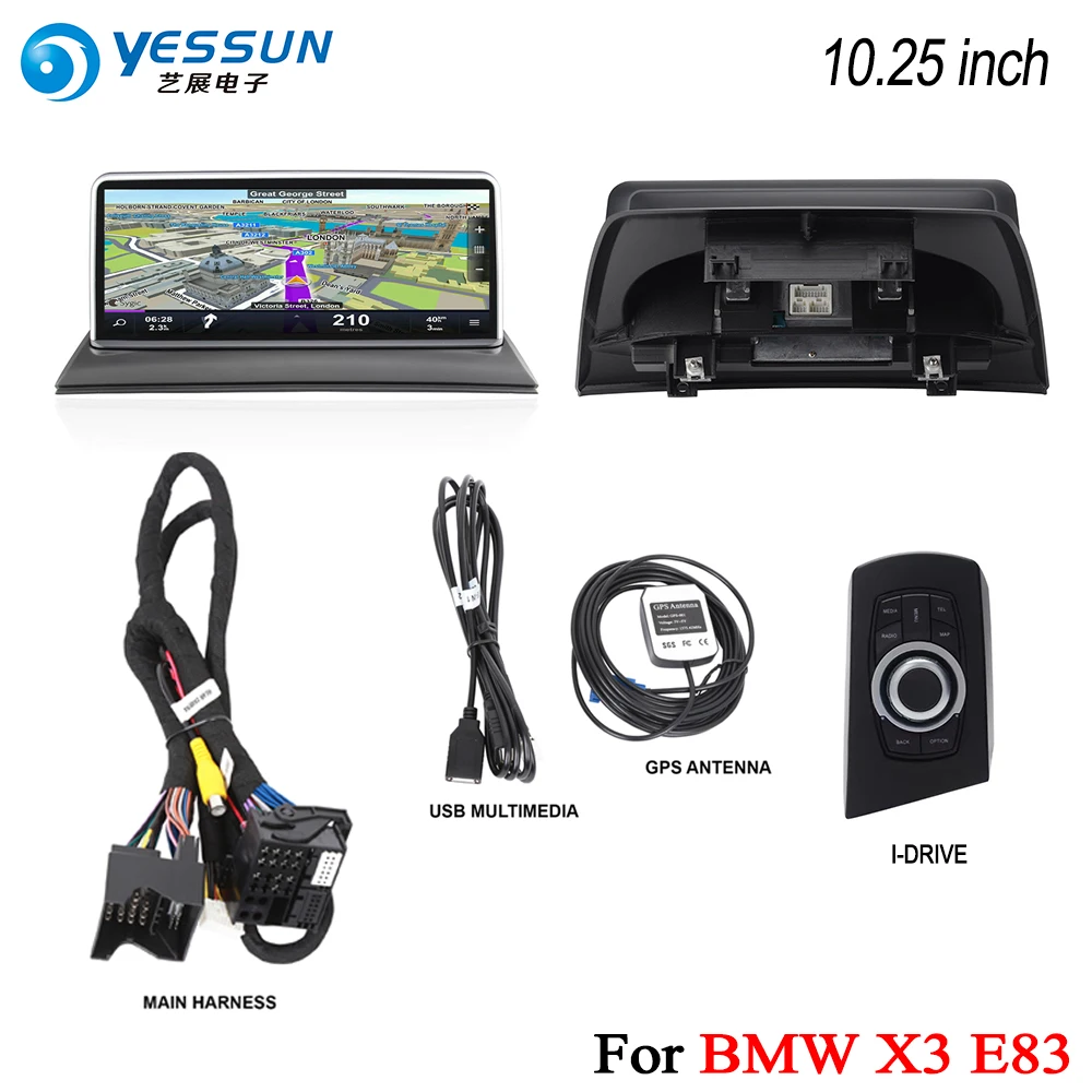 Excellent 10.25" inch HD Screen For BMW X3 E83 2004~2010 ID6 Car Android Carplay Stereo Audio Player GPS Navigation Media No DVD 2