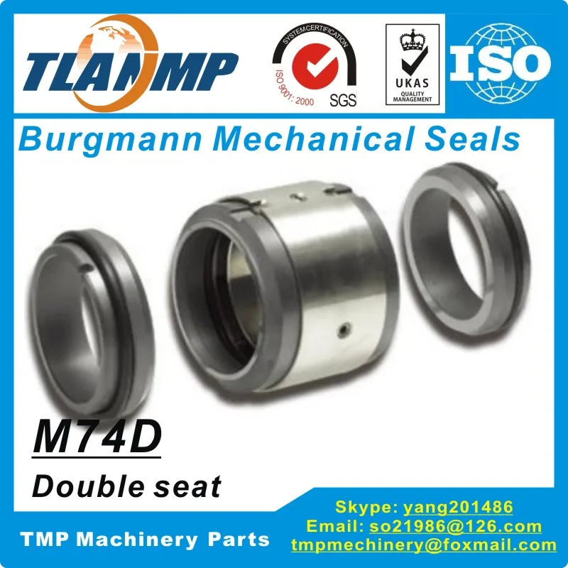 

M74D-20 M74D/20-G9 Burgmann Mechanical Seals (Material: SiC/SiC/Viton) |M74-D Dual Seal (Double Face) Unlalance type for Pumps