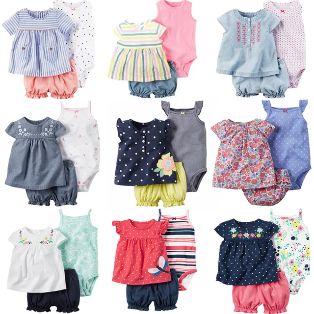 2018 Baby Girl Clothing Set Summer Newborn Designer Baby Clothes