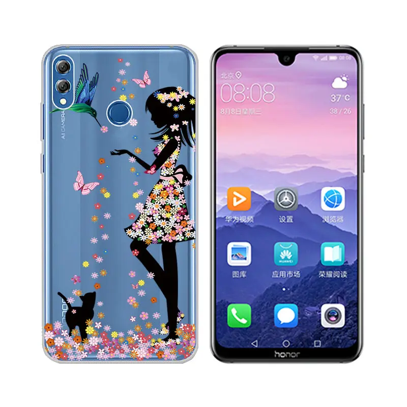 Arvin Silicone Fundas for Huawei Honor 8X Soft TPU Case for Huawei Honor 6X 4X 4A 5X V8 8 5C Painted Cover for Honor 8X Max Case (5)