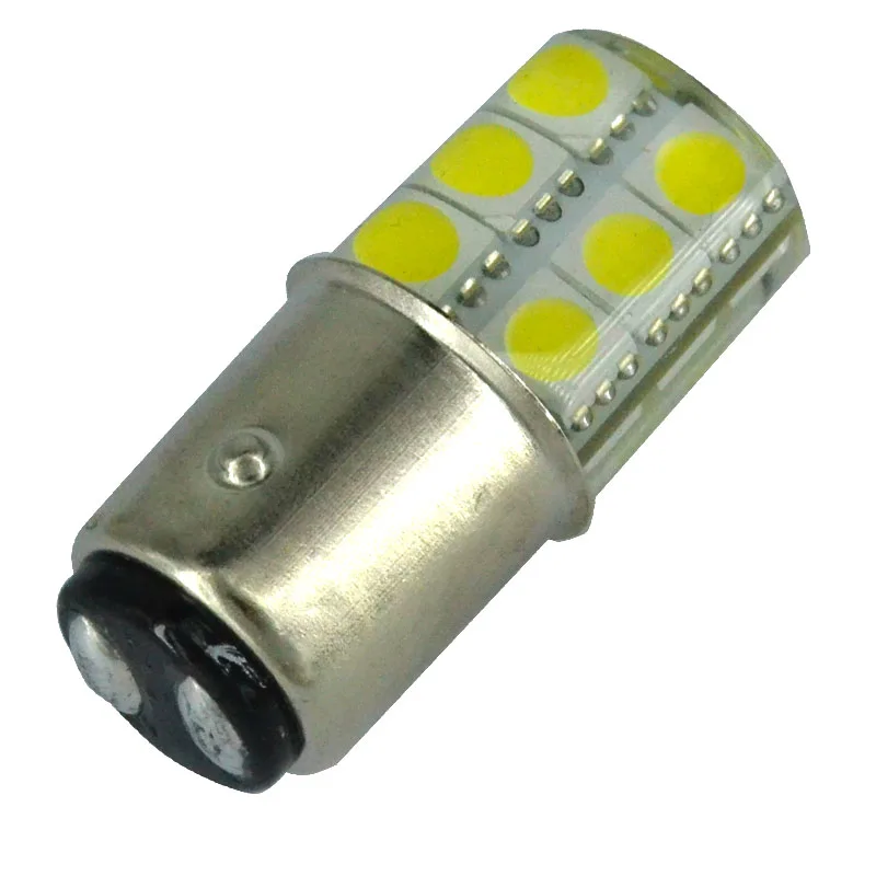 100 шт. P21/5 Вт S25 1157 силиконовый BAY15D 12 SMD 5050 светодиодный 2 Вт, холодный белый свет 8000 K Авто сигналы стояночного тормоза лампочка габаритов 12 V