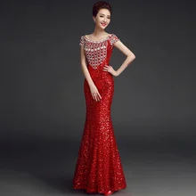 Prom Dresses sequined clothes Long For Special Occasions Evening Dress night Gowns Mermaid 2017 Long Evening Dress