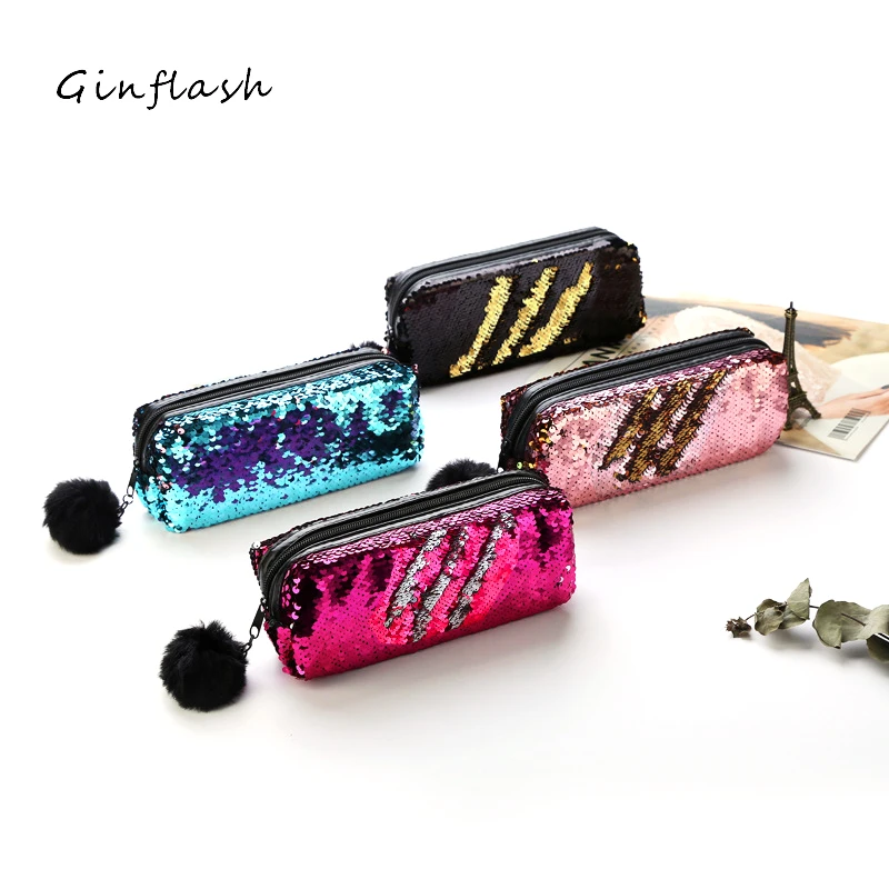 

Pencil Case Color Sequin School Supplies Bts Stationery Gift Cute Pencil Box Pencilcase School Tools Pencil Cases pouch pencil
