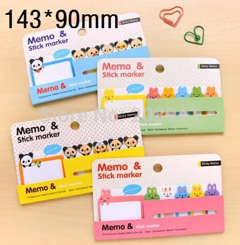 

1pcs/lot 143*90mm New Cute Animal Students MiNi Notepad Sticky Note Memo Message Post Writing scratch pad