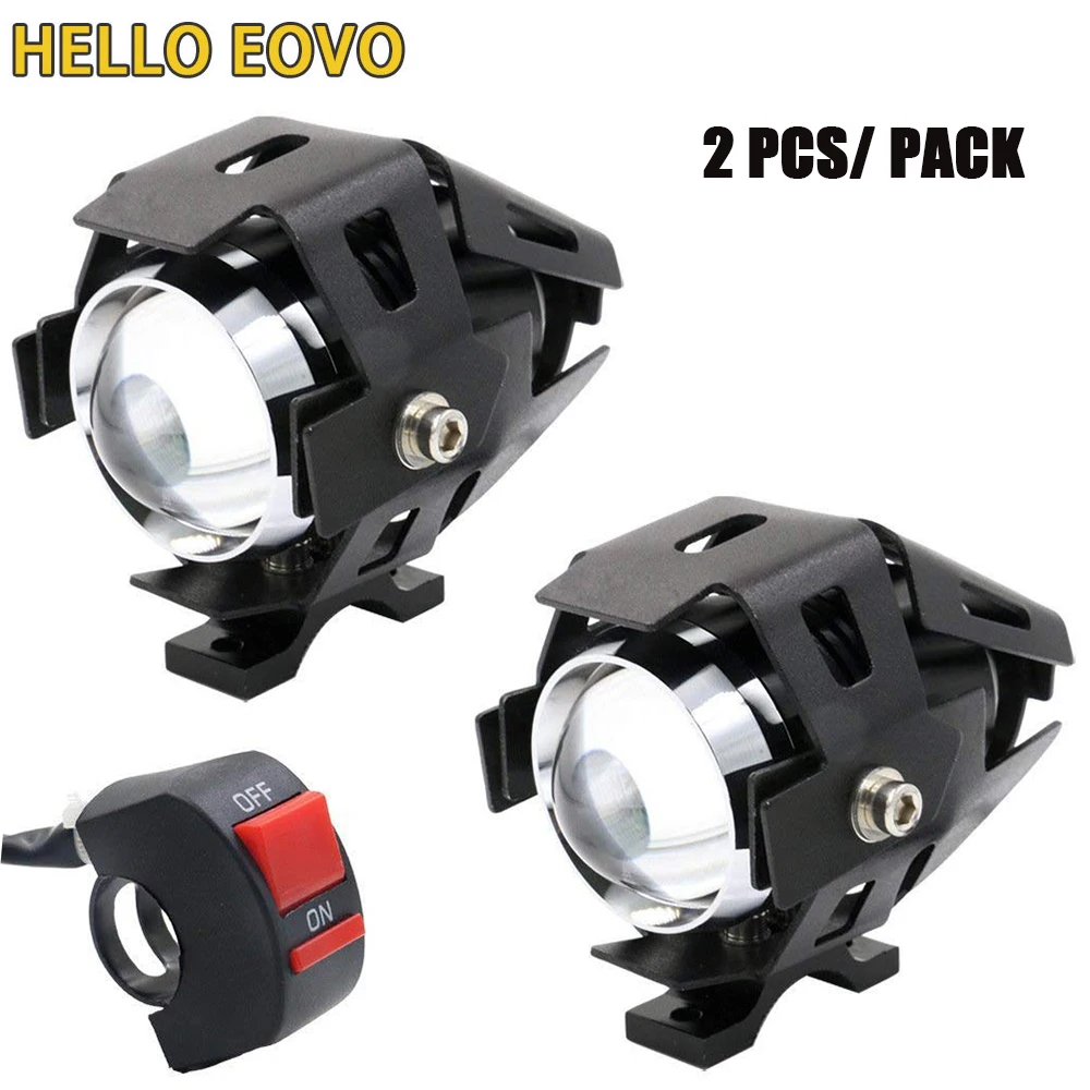 

2pcs 125W 12V 3000LM U5 LED Transform Spotlight Motorcycle Headlight Alloy Material High Brightness Easy to Install