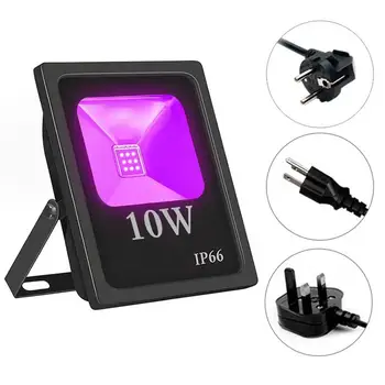 

New UV LED Floodlight 10W High Power Ultra Violet Detection Flood Light IP66-Waterproof Black Light Party Neon Lighting