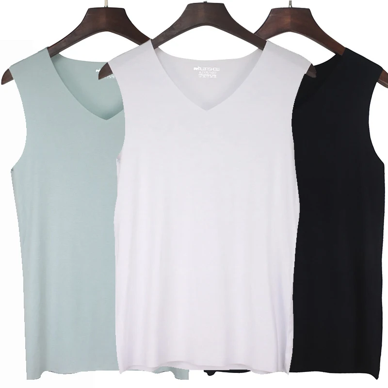 

Men Modal No-trace Undershirt Summer Cool breathable Vest Male Underwear Clothing Fitness Gym Clothes