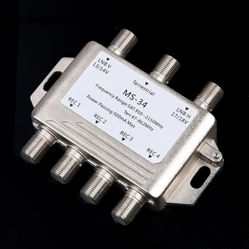 

kebidumei MS34EZ 3x4 Satellite MultiSwitch Splitter FTA TV LNB Switch Cascade satellite 3 in 4 Multiswitch For DVB-S2 DVB-T2