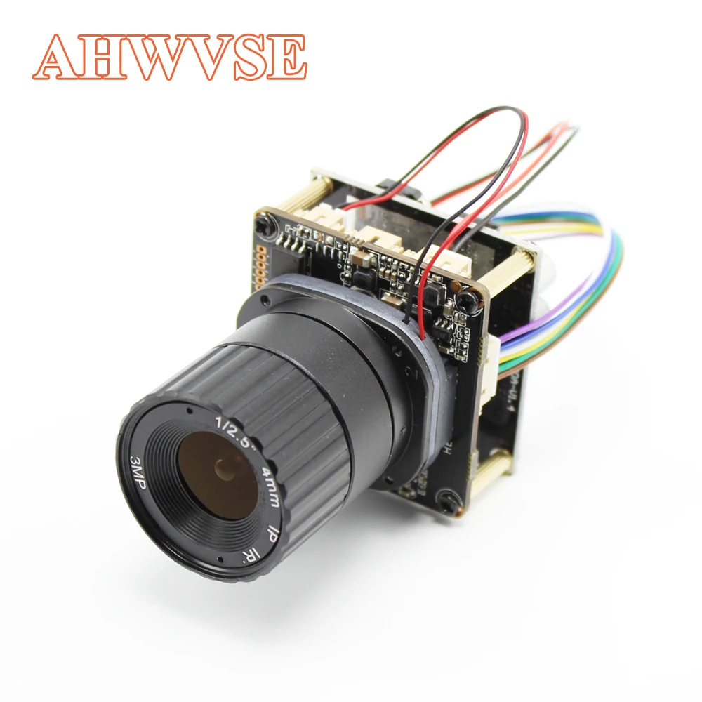 Плата модуля IP камеры AHWVE 4MP POE с кабелем IRCUT RJ45 мобильное приложение CS XMEYE для