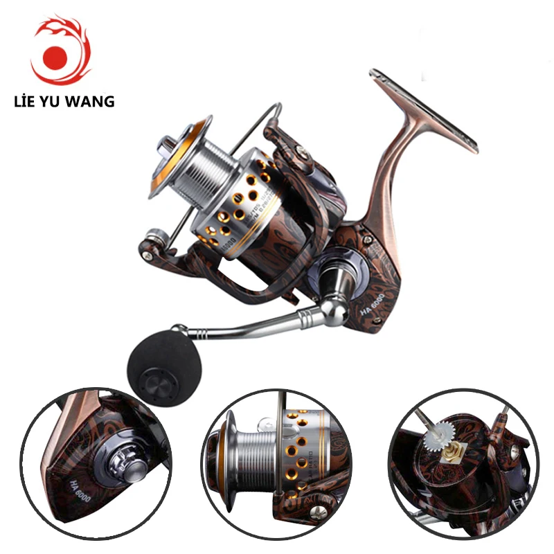 

LIEYUWANG 13+1BB Bearing Balls Spinning reel 5.2:1 Gear Ratio Fishing Wheel Left/Right Hand Metal Spool Spinning Fishing Reel