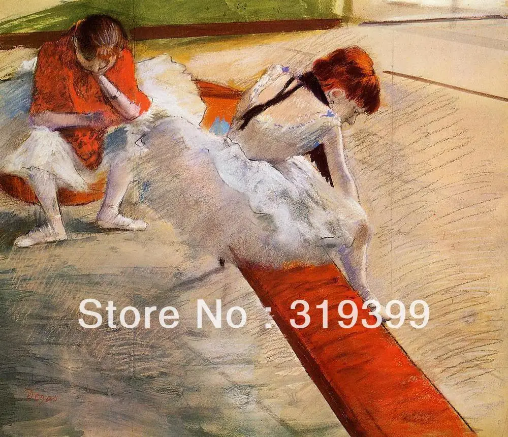 

Oil Painting Reproduction on Linen Canvas,dancers-resting-1879 by edgar degas,Free DHL Shipping,handmade,Top Quality