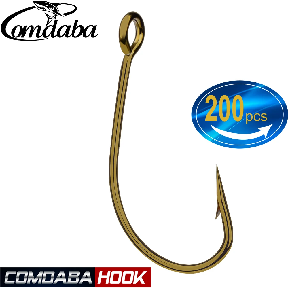 

200pc Barbed Hook High Carbon Steel Material fishhook Fly Hooks Fishing Trout Salmon Dry Flies Fish Hook Tackles Comdaba