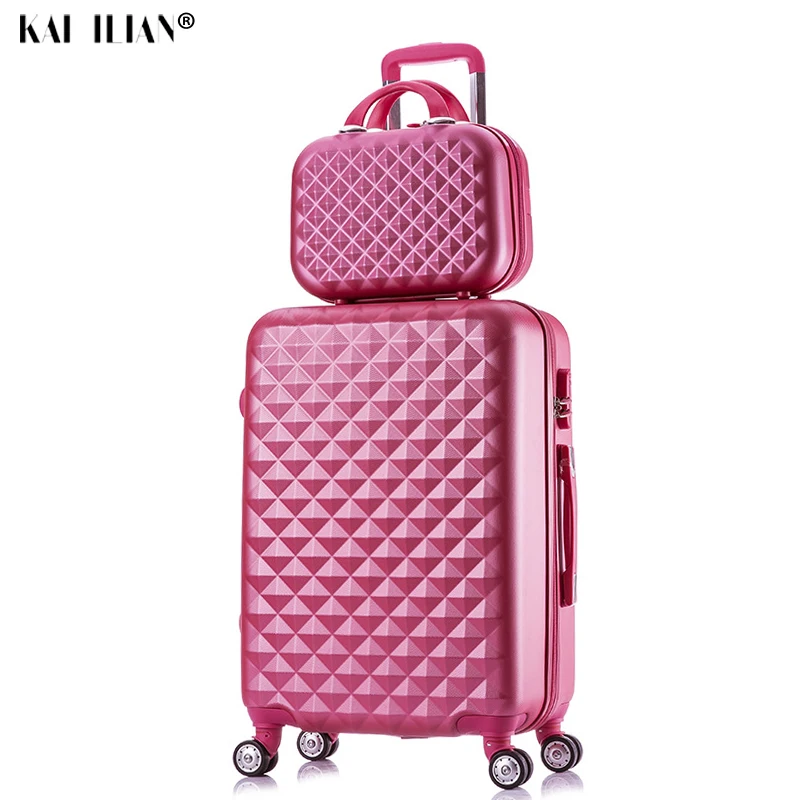 2PCS/SET fashion Cosmetic bag 20/22/24/28 inch girl students trolley case Travel spinner Password luggage woman rolling suitcase
