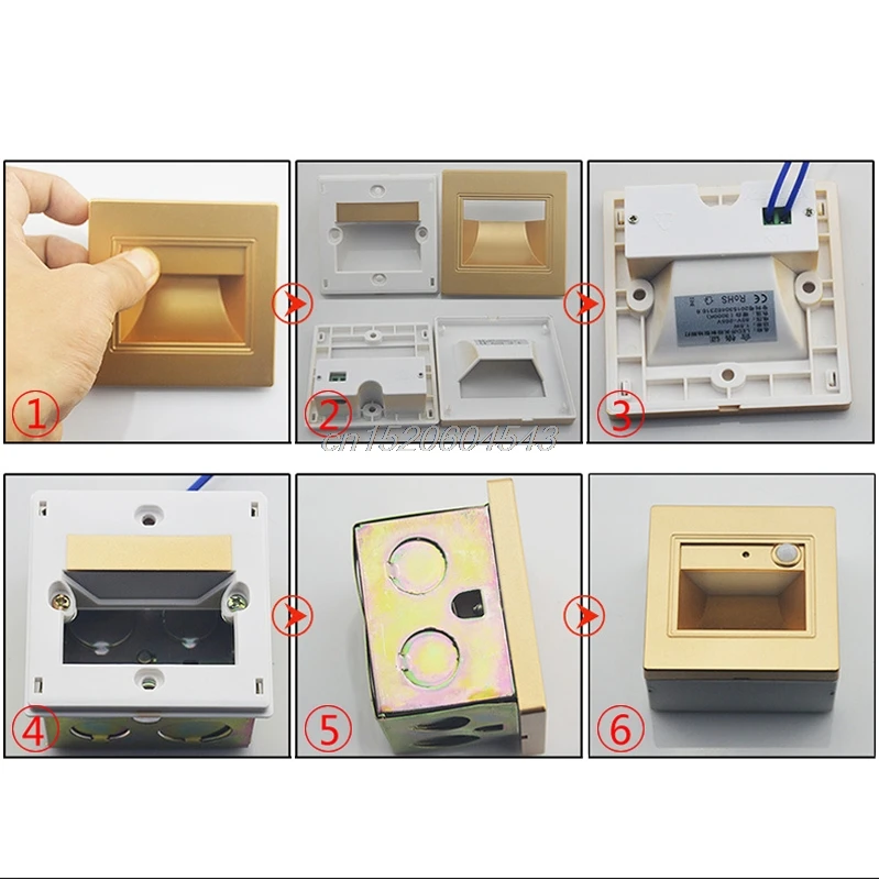 AC 100-240V 1,5 W светодиодный настенный светильник, подножки, крыльцо, лестничные огни, приспособление для ванной, ночники R02, и Прямая поставка