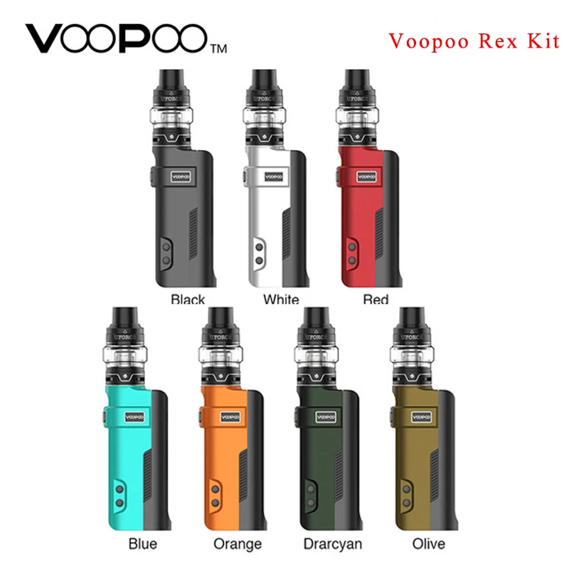 100% Original VOOPOO REX 80W TC Kit with 5ml UFORCE Tank Atomizer & GENE FIT Chip E-cig Vape Kit TC Vaporizer VS Drag 2