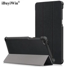 IBuyiWin чехол для lenovo Tab 4 7 TB-7504F TB-7504N TB-7504X 7,0 Тонкий чехол с откидной крышкой держателем для lenovo Tab4 7 дюймового планшета принципиально+ пленка+ ручка