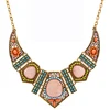2022 nueva moda de mujeres Boho colorido hueco gargantilla Cadena de declaración collar de pendientes de gancho juego caliente conjunto de joyería de la boda ► Foto 3/6