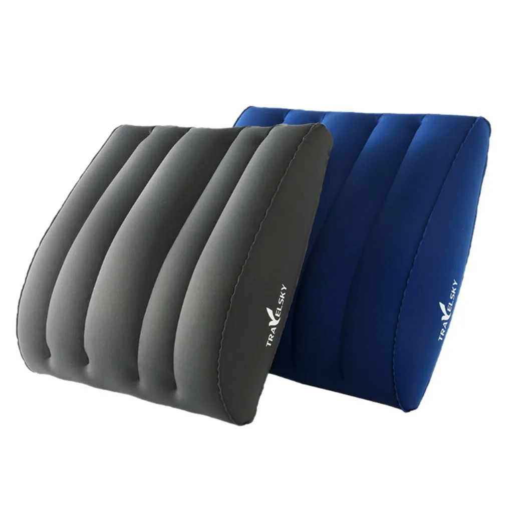 

Inflatable Travel Pillow Lumbar Waist Support Flocked Cushion Back Pain Relief Mar#14
