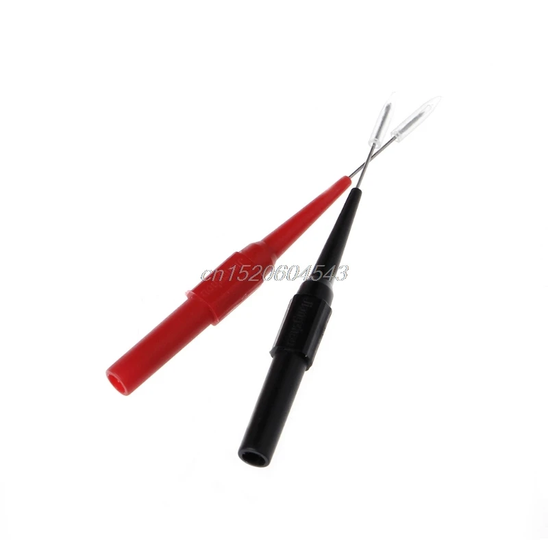 

1 Pair 4mm 30 V-60 V Insulation Piercing Tool Needle Test Probes Non-destructive High Quality Red and Black R11 Drop ship